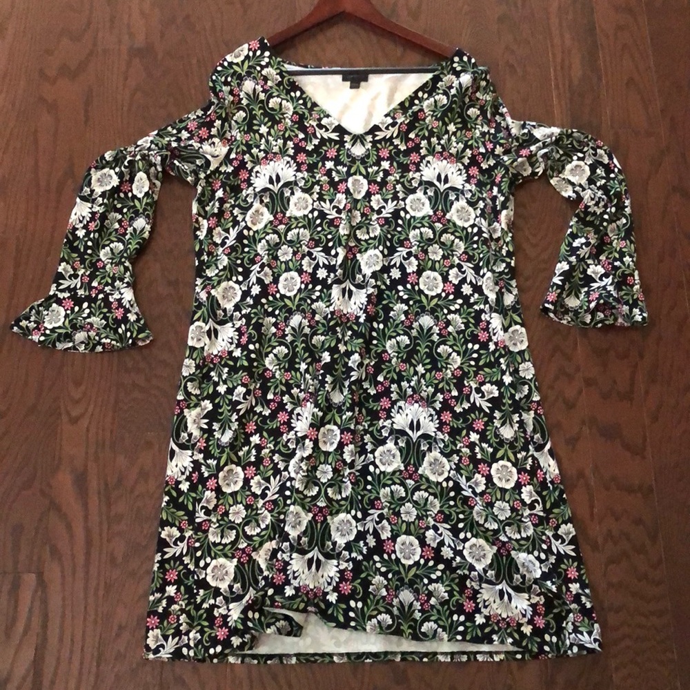 J Jill Wearever Collection Floral Dress